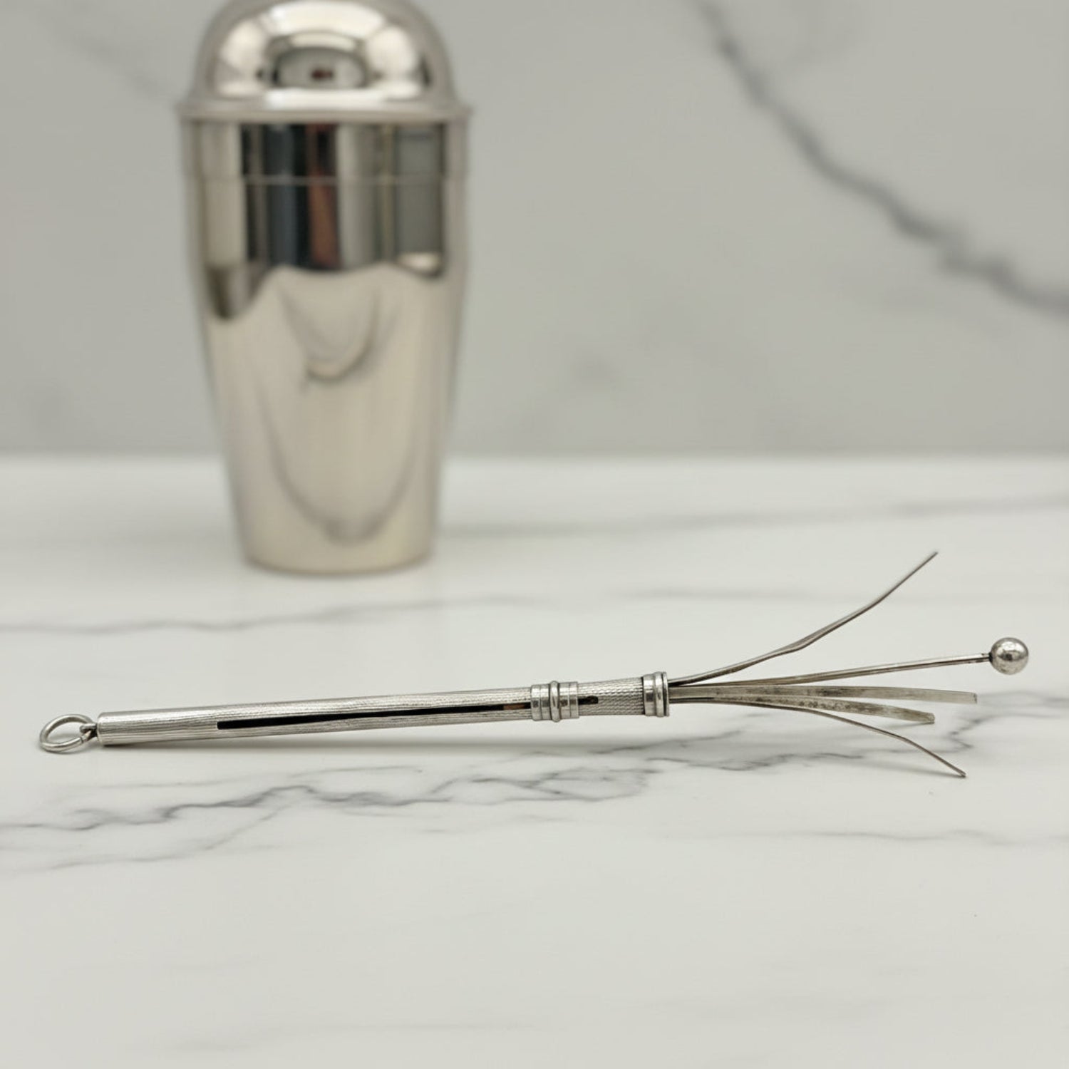 Art Deco Sterling Silver Cocktail Whisk/Swizzle Stick | Beeches