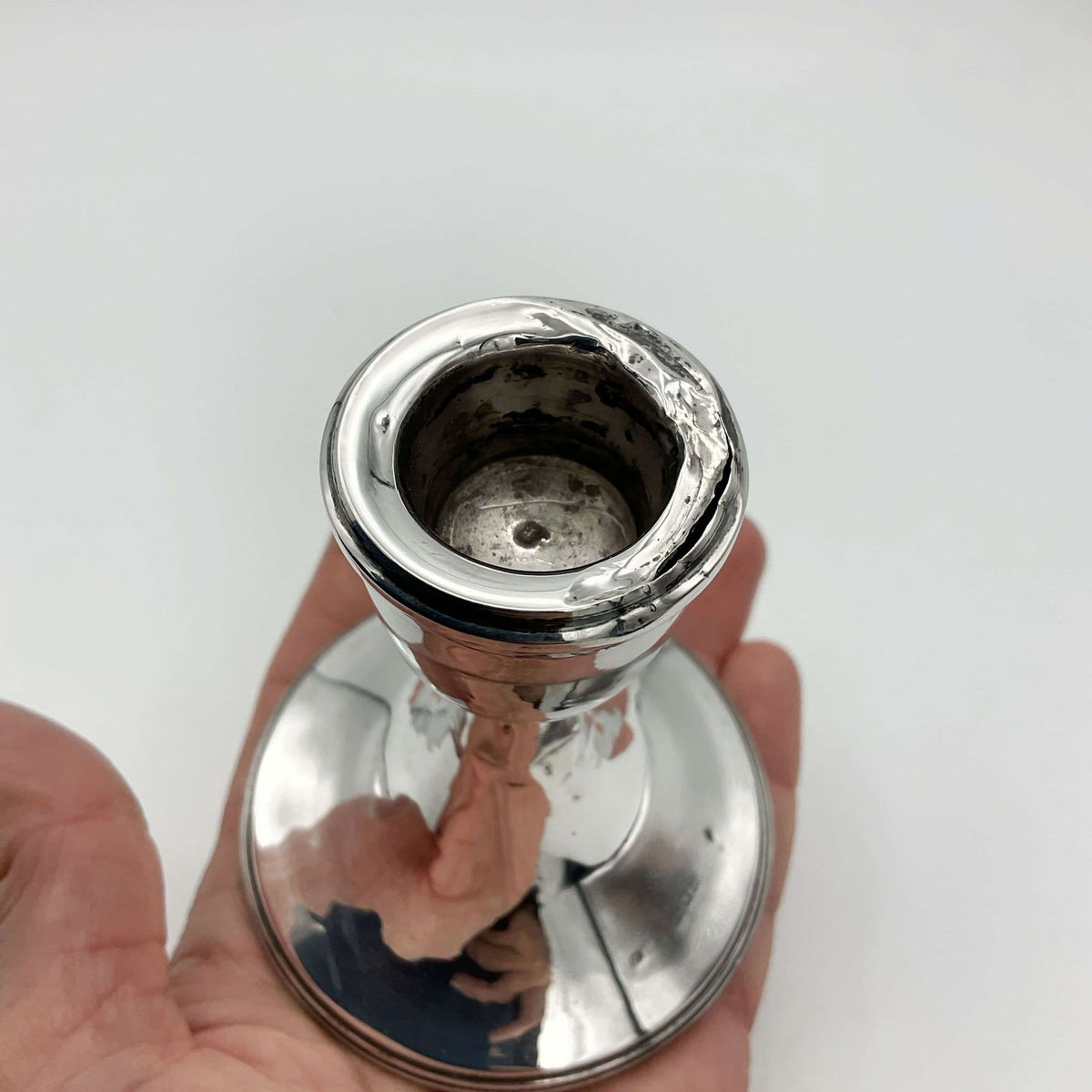 Antique 1926 Sterling Silver Candle Holder