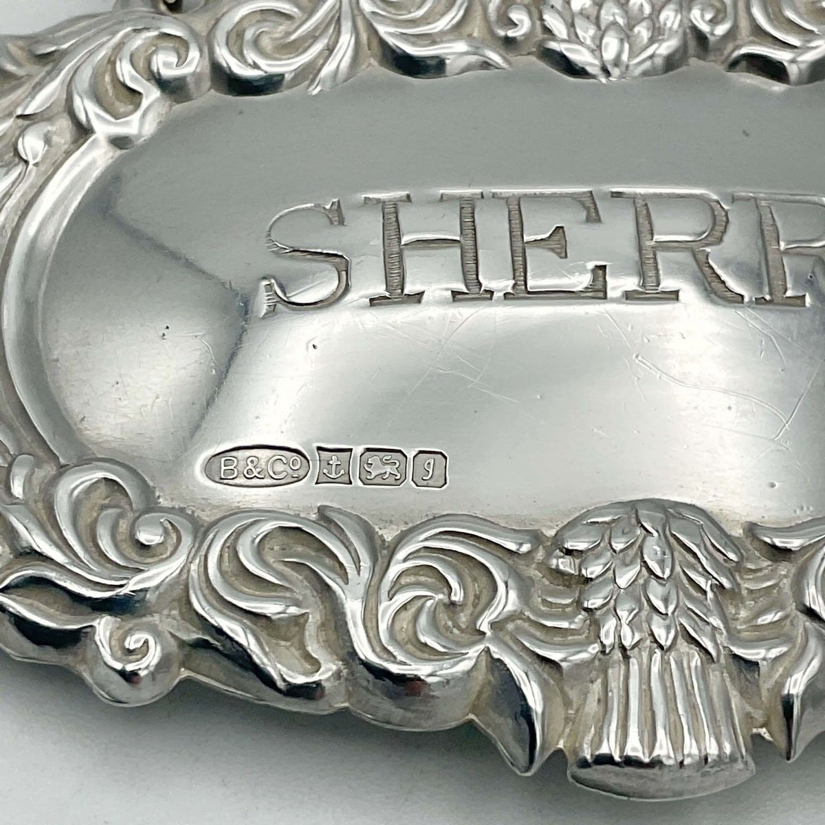 Vintage 1983 Sterling Silver Sherry Decanter Label - Beeches Vintage