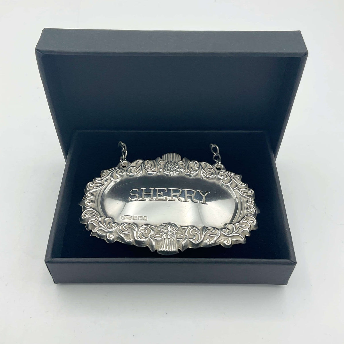 Vintage 1983 Sterling Silver Sherry Decanter Label - Beeches Vintage