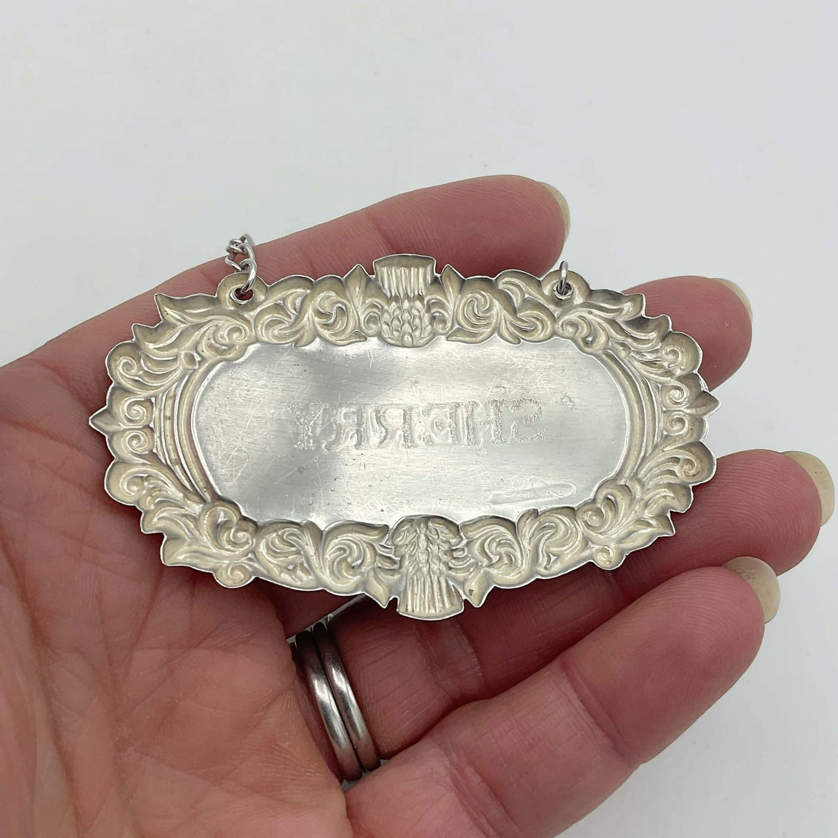 Vintage 1983 Sterling Silver Sherry Decanter Label - Beeches Vintage