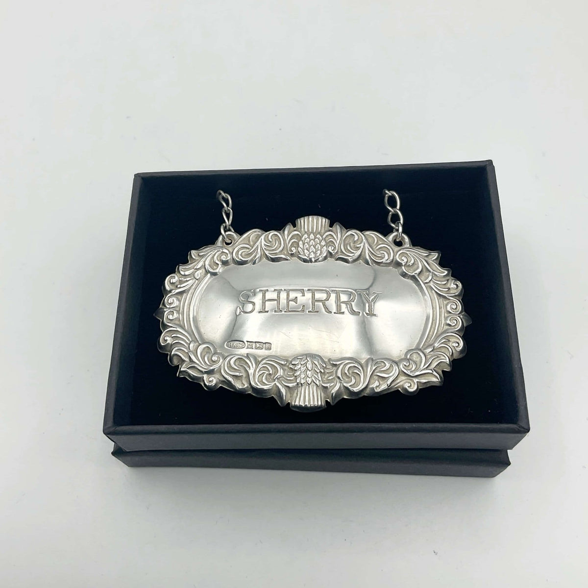 Vintage 1983 Sterling Silver Sherry Decanter Label - Beeches Vintage