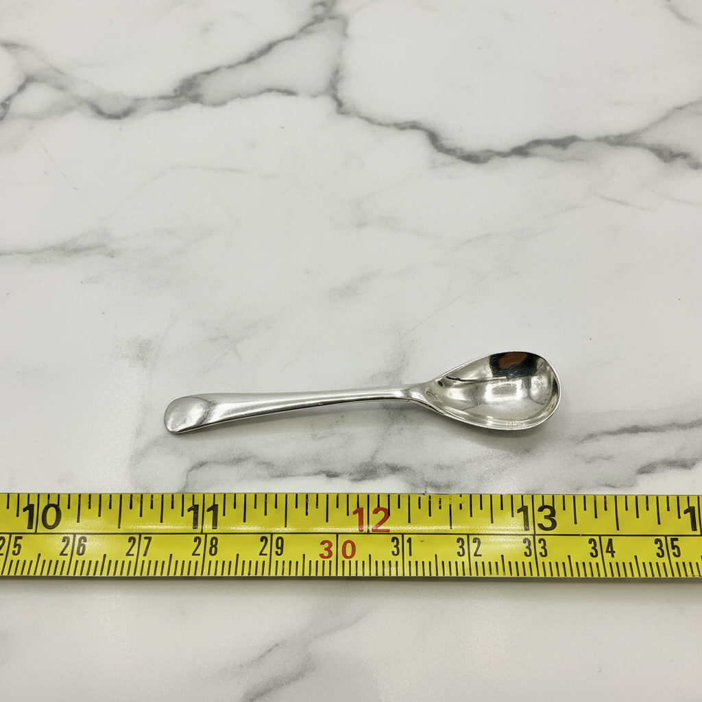 Antique 1920s Sterling Silver Salt Spoon 8
