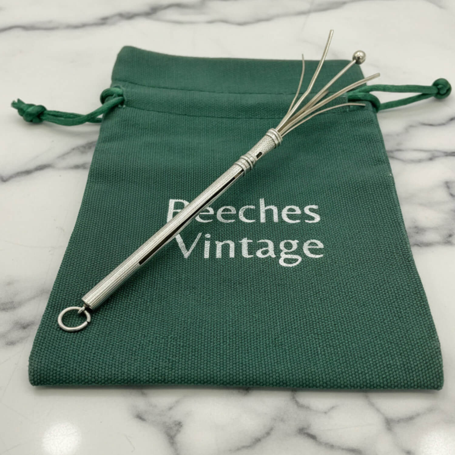 Art Deco Sterling Silver Cocktail Whisk/Swizzle Stick | Beeches