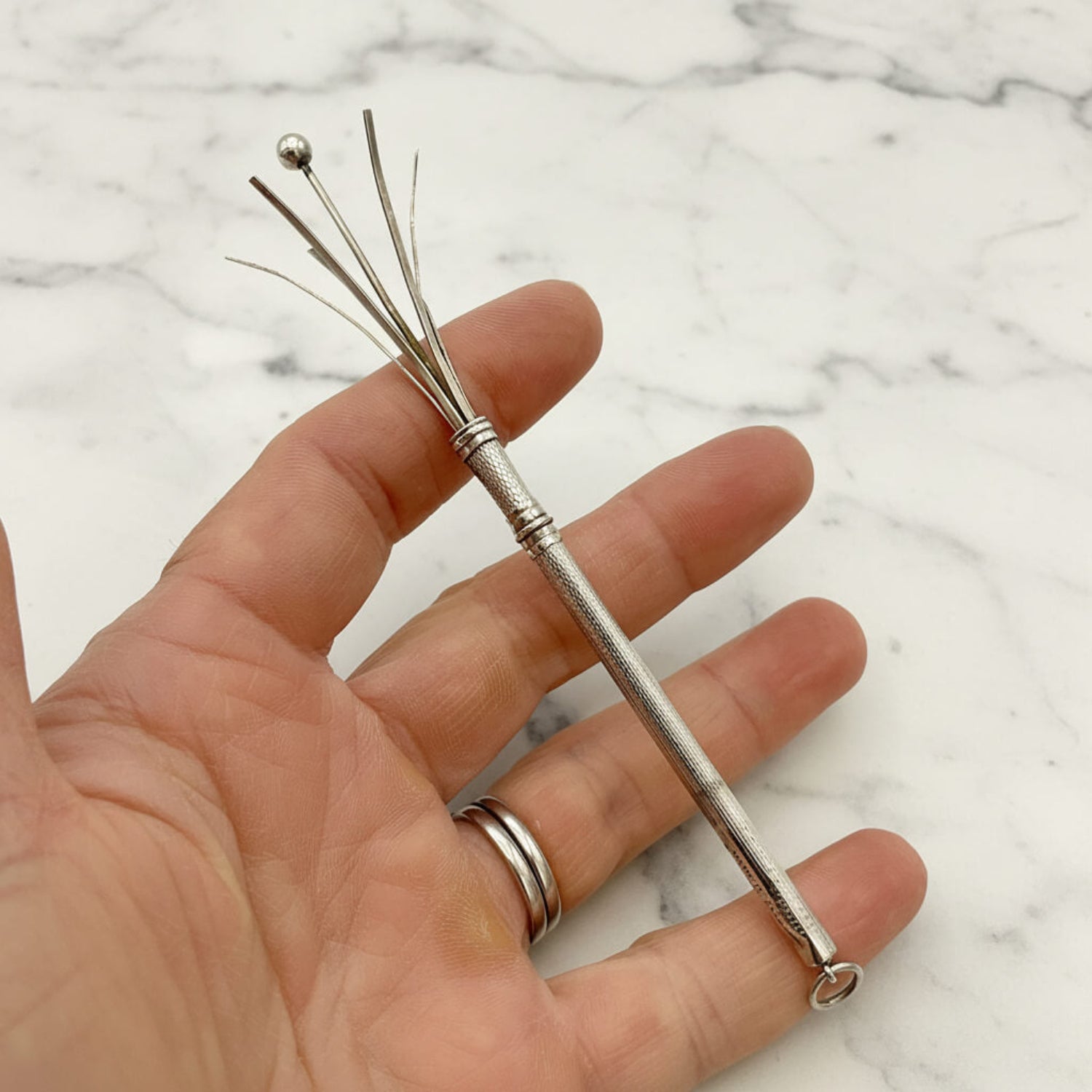 Art Deco Sterling Silver Cocktail Whisk/Swizzle Stick | Beeches