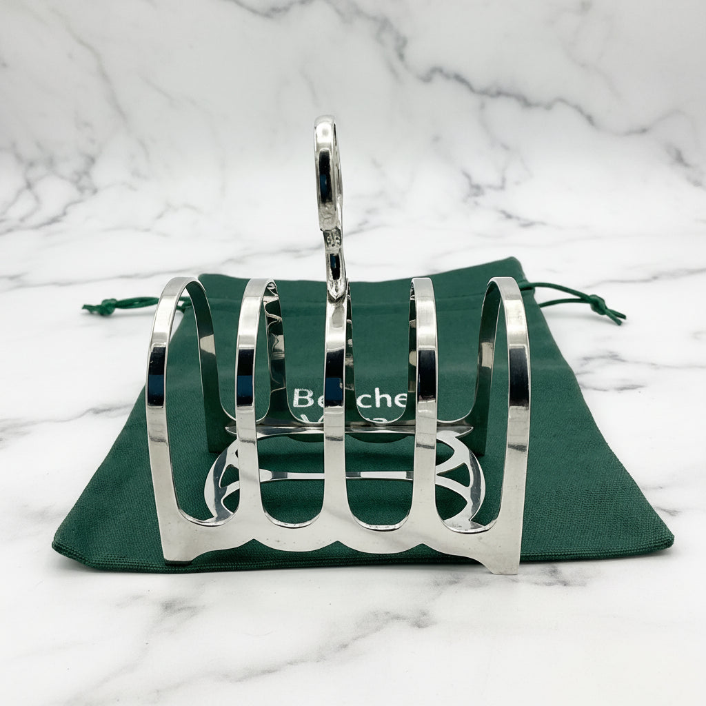 toast rack on bag on marble backgroun