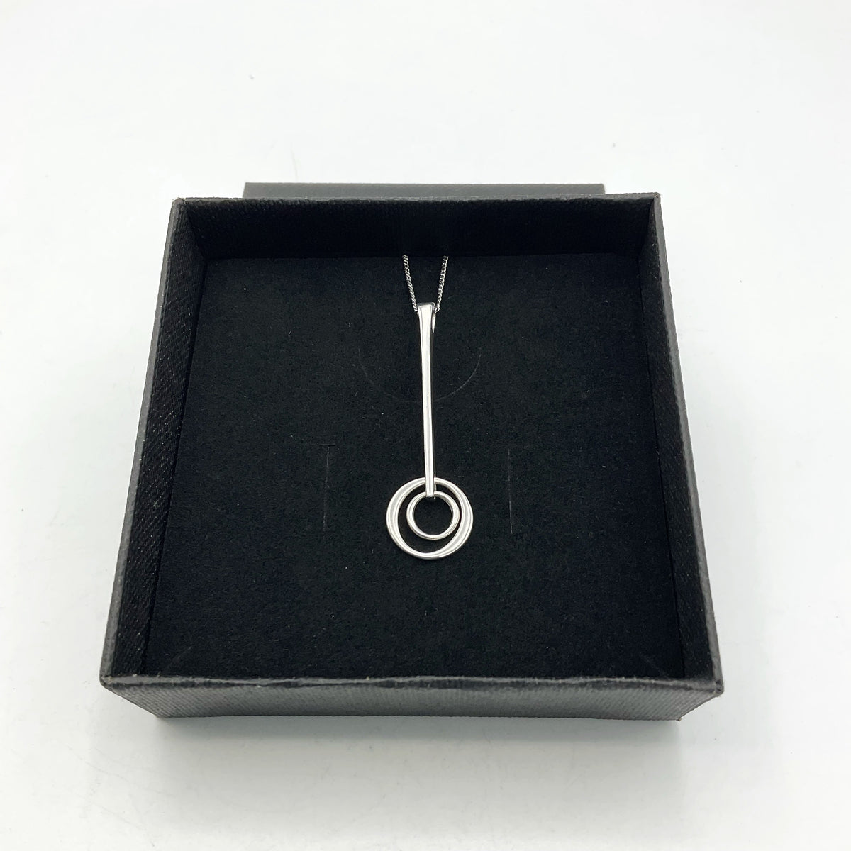 Silver Bar Pendant Necklace - Beeches Vintage