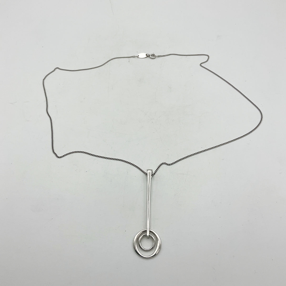 Silver Bar Pendant Necklace - Beeches Vintage