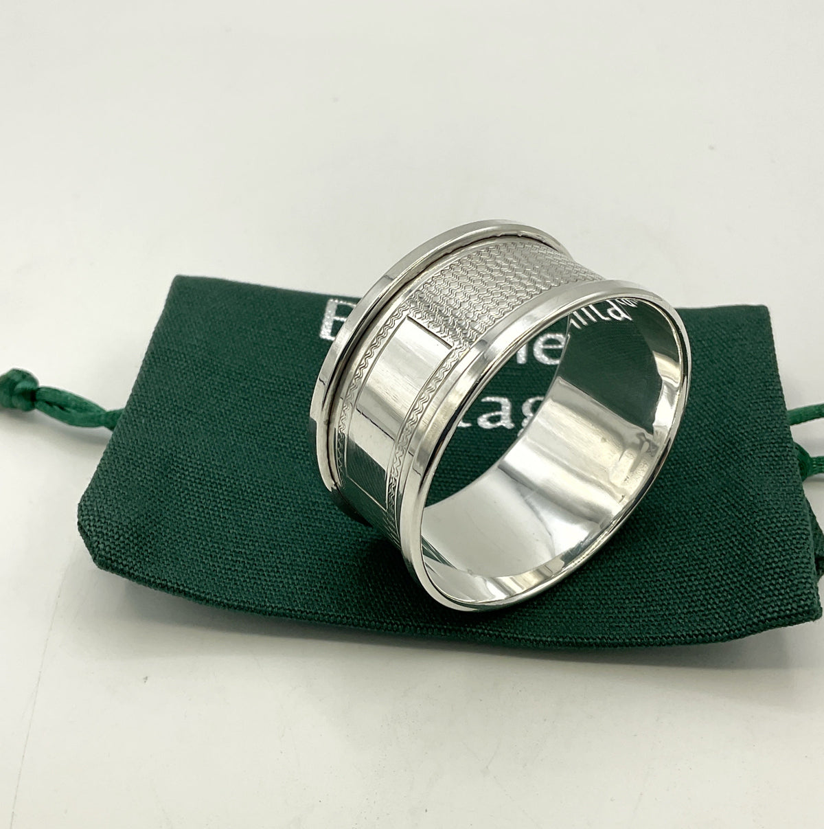 Vintage Sterling Silver Napkin Ring, 1952 Hallmarks