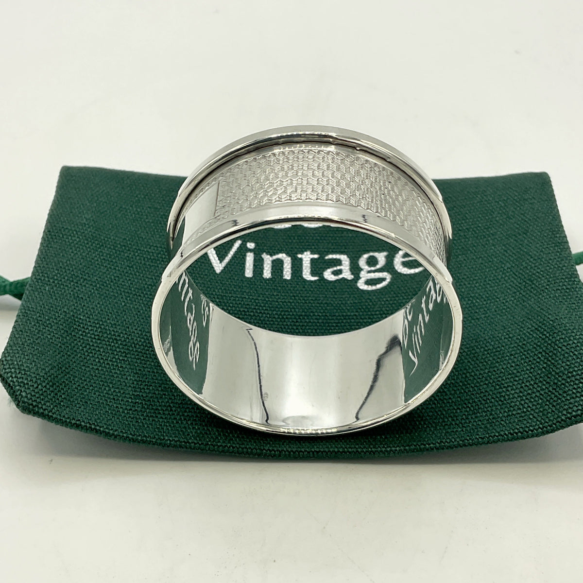 Vintage Sterling Silver Napkin Ring, 1952 Hallmarks