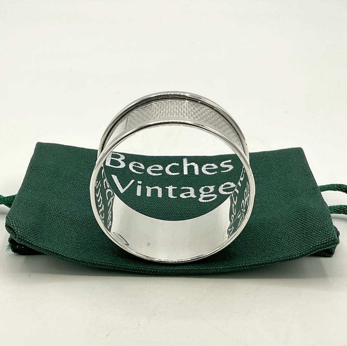 Vintage Sterling Silver Napkin Ring, 1952 Hallmarks