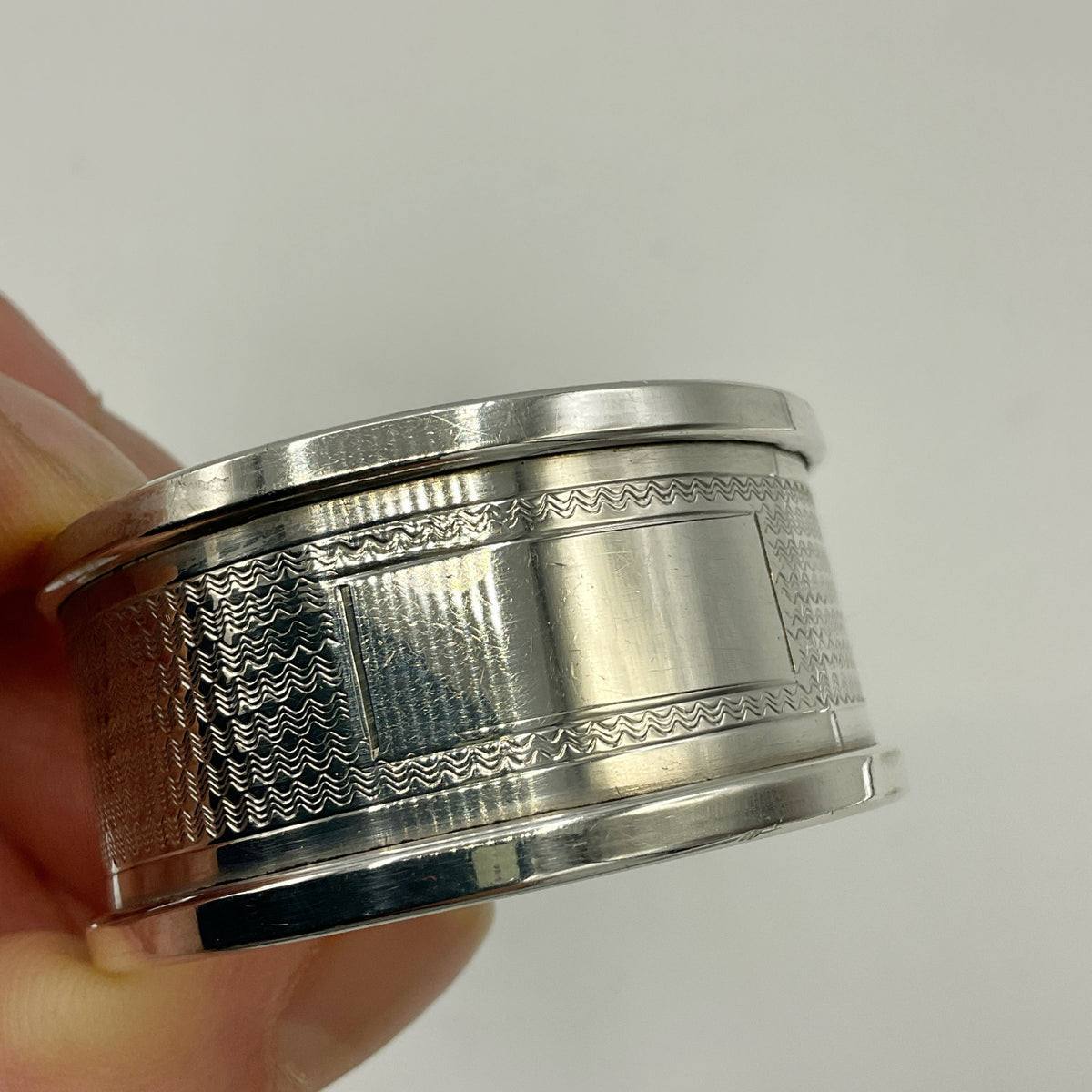 Vintage Sterling Silver Napkin Ring, 1952 Hallmarks