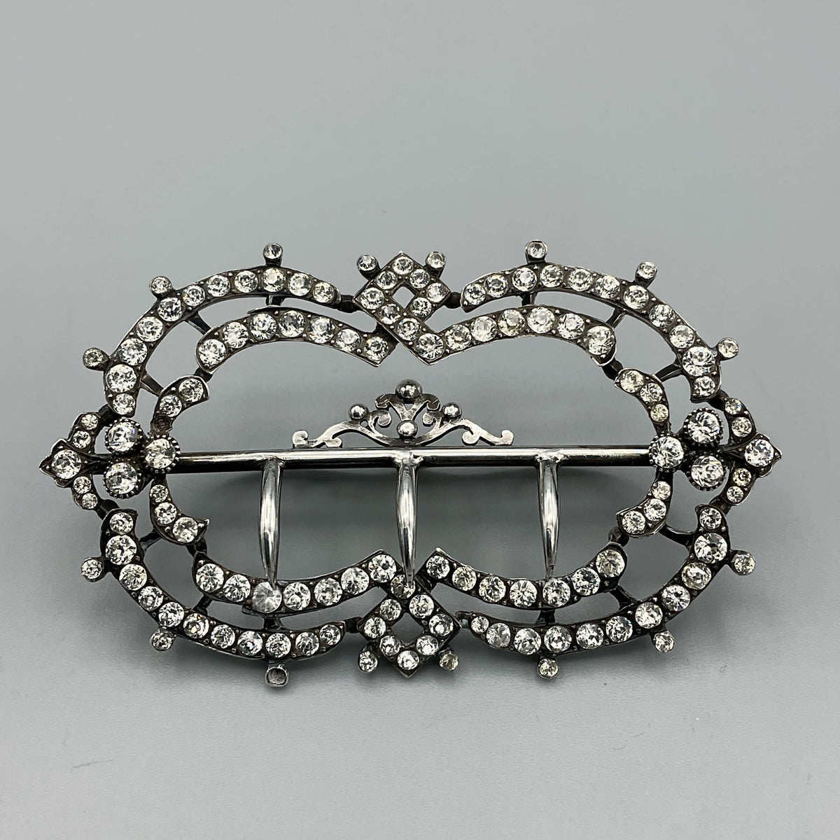 Antique cubic zirconia hair clip by Beeches Vintage, elegant hair accessory with vintage-inspired design and sparkling stones.
