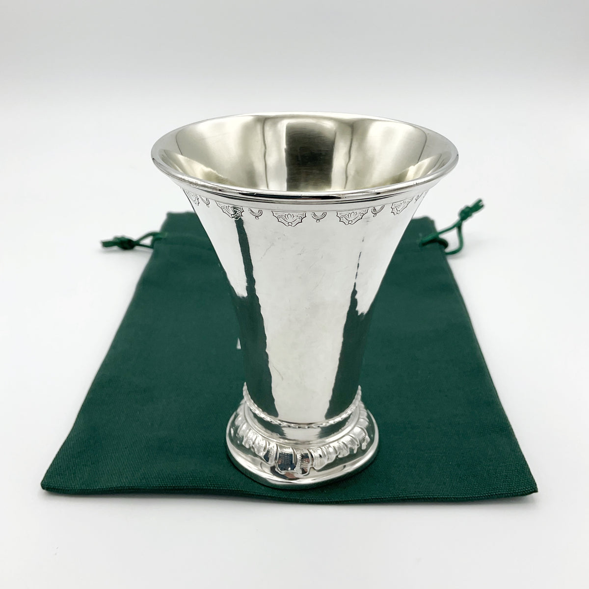 Vintage 1945 Silver Trumpet Vase, Swedish Trophy - Beeches Vintage