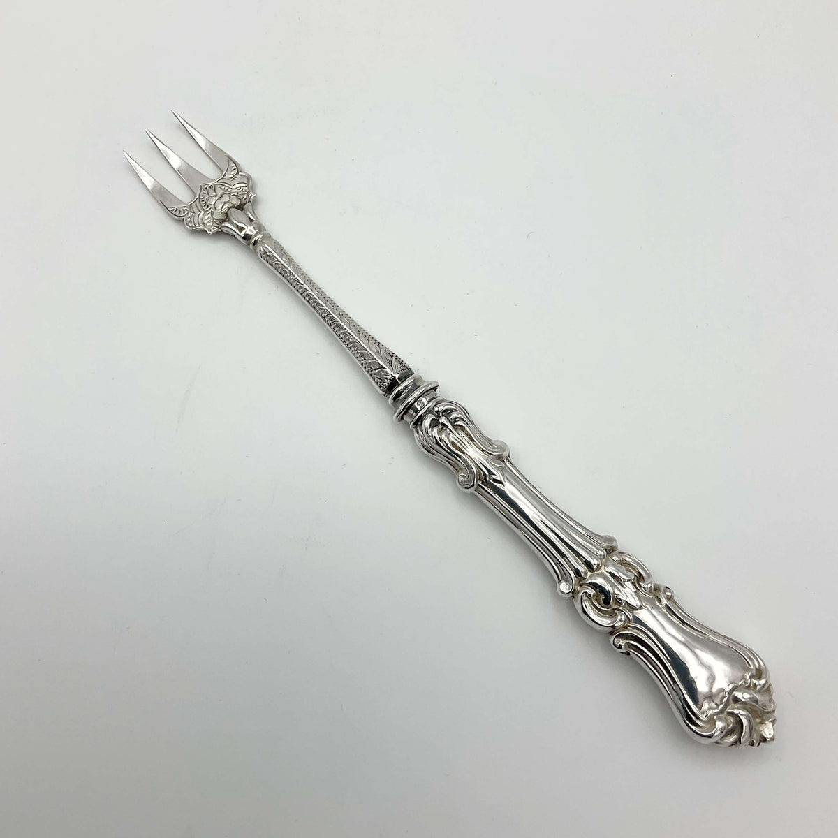 Antique Victorian Silver Plated Pickle Fork - Beeches Vintage