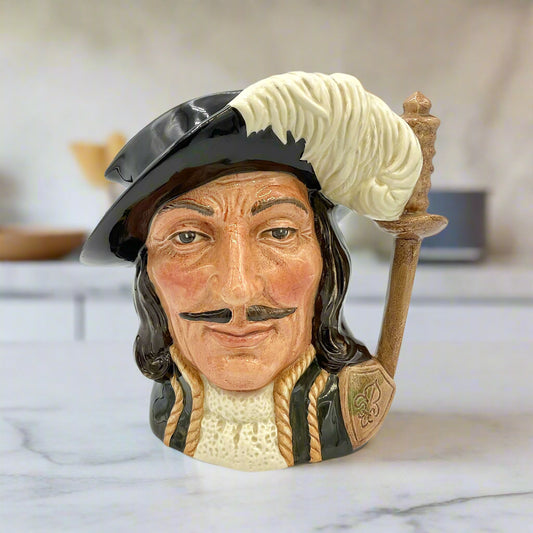 Large Royal Doulton Athos Toby Jug on a plain background 