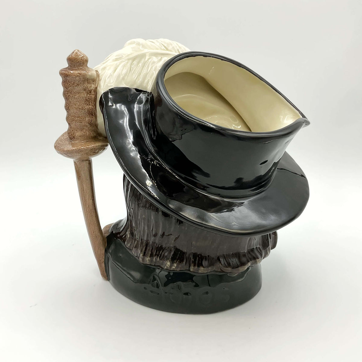 Back view of Large Royal Doulton Athos Toby Jug on a plain background