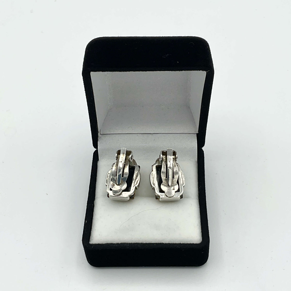Baltic Amber Silver Plated Clip Earrings - Beeches Vintage