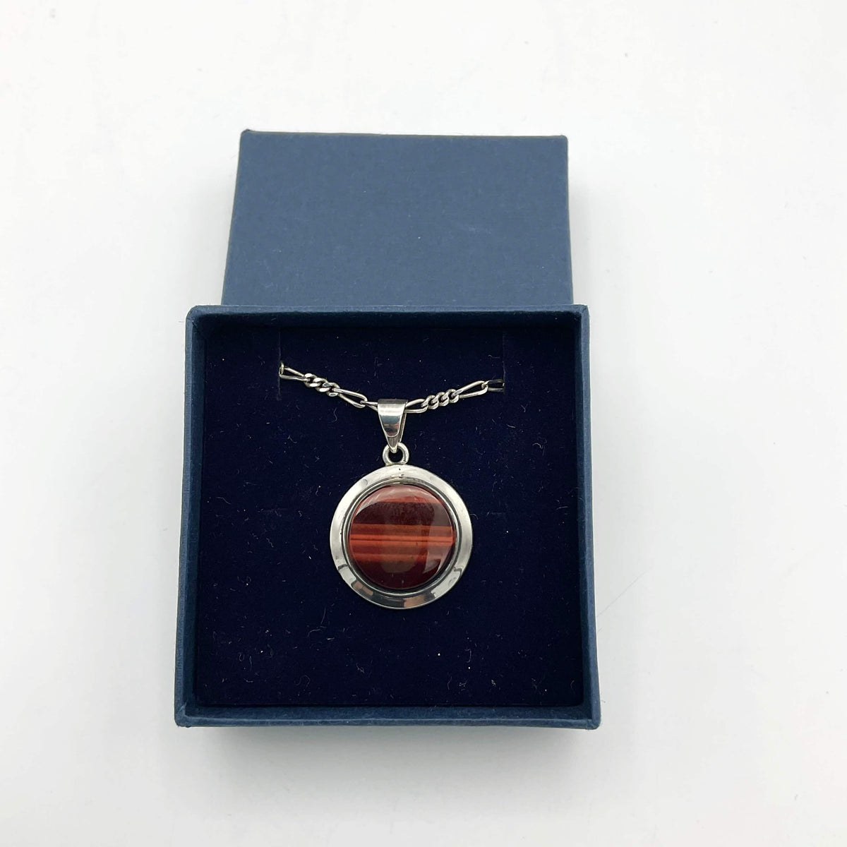 Striped Agate Pendant Necklace - Beeches Vintage
