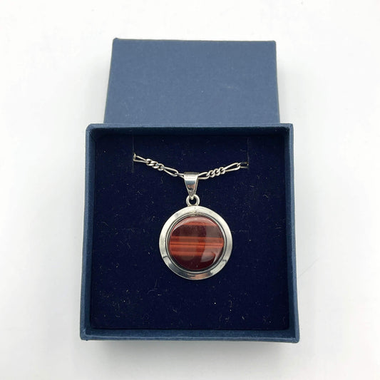 Striped Agate Pendant Necklace - Beeches Vintage