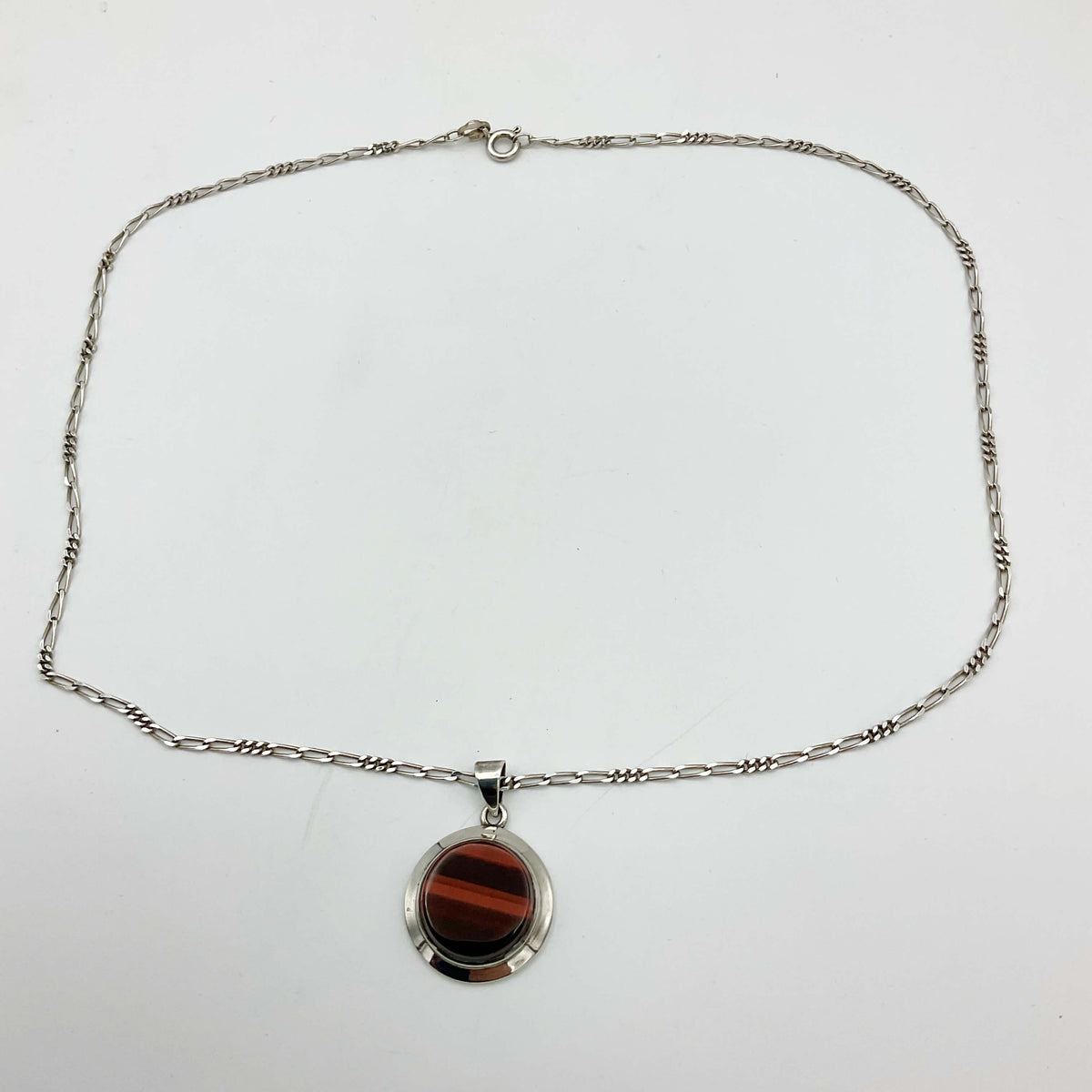 Striped Agate Pendant Necklace - Beeches Vintage