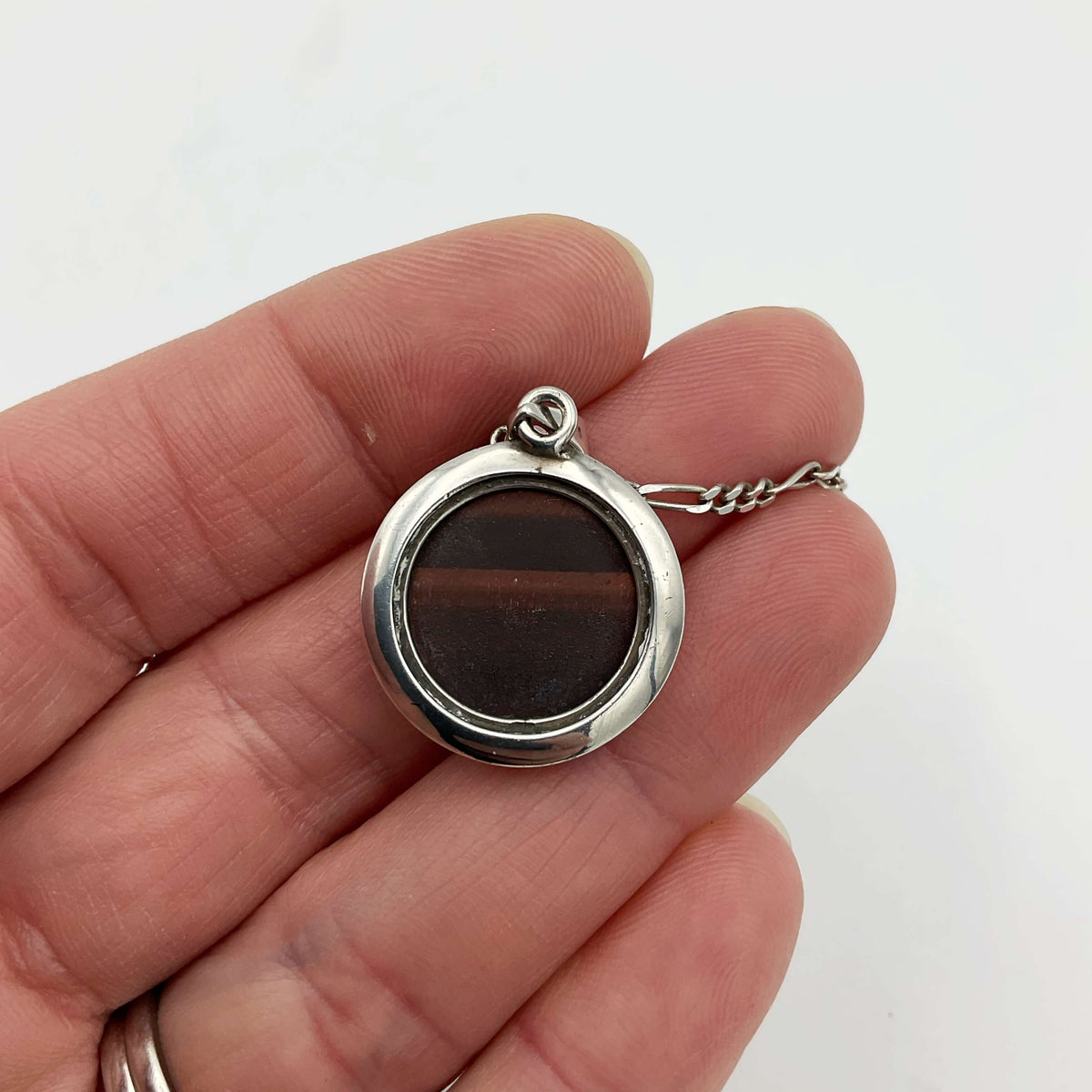 Striped Agate Pendant Necklace - Beeches Vintage