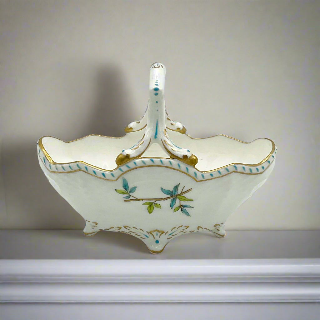 basket china ornament on a white ledge