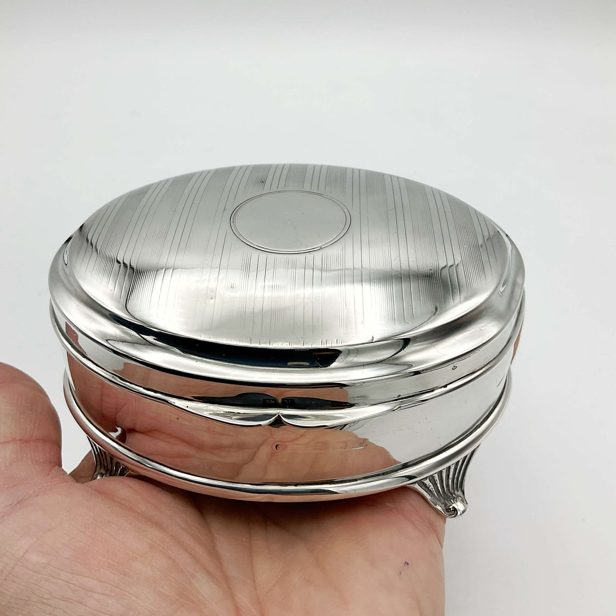 Antique 1920 Sterling Silver Jewellery Box