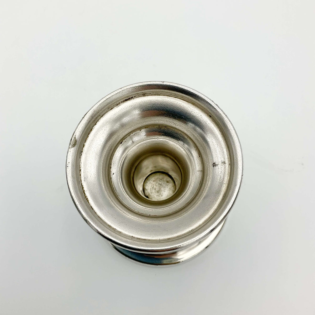 Vintage 1960s silver plated candlestick holder by Beeches Vintage, featuring a classic ornate design.