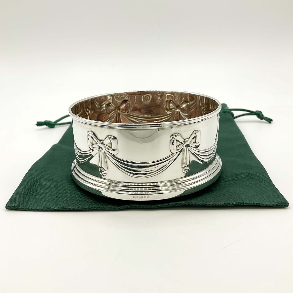 Sterling Silver Bottle Coaster, Vintage Bottle Stand