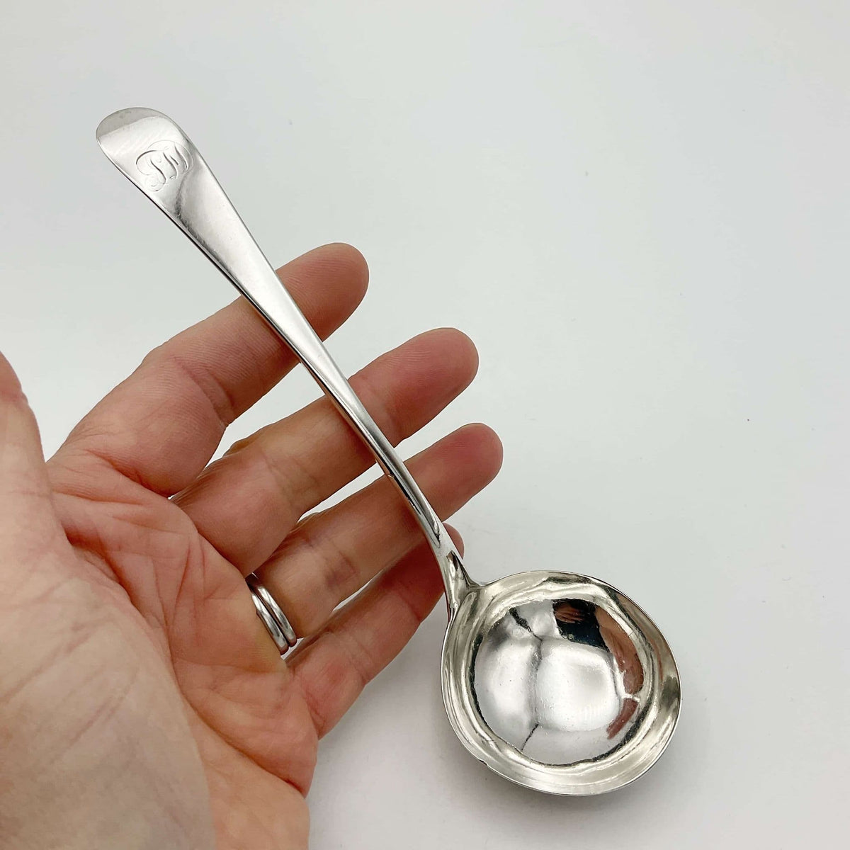 Antique 1798 Georgian Sterling Silver Sauce Ladle - Beeches Vintage