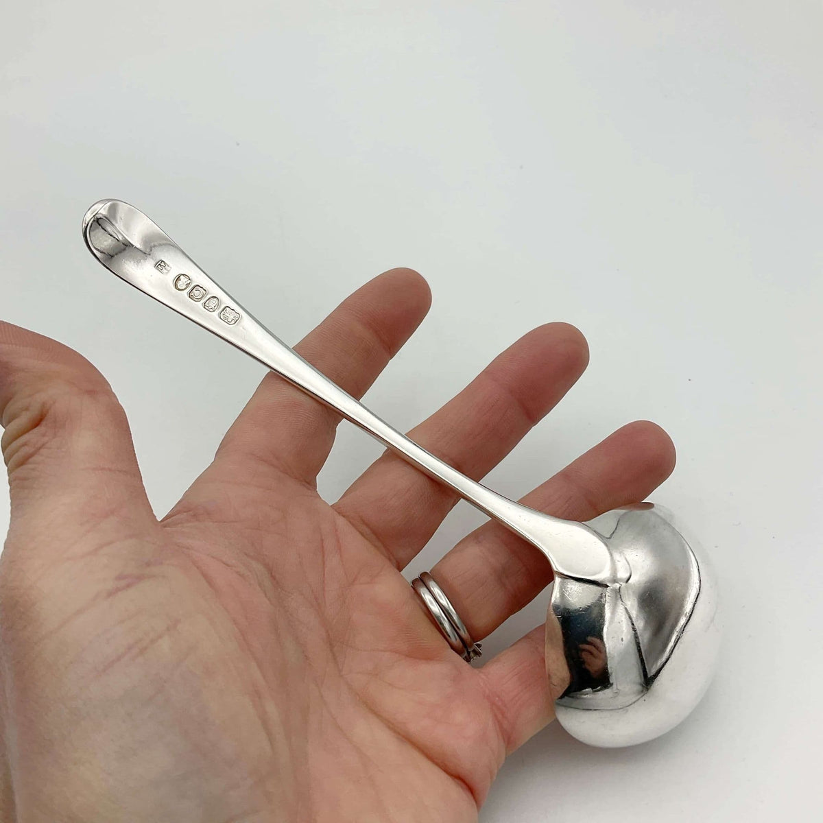 Antique 1798 Georgian Sterling Silver Sauce Ladle - Beeches Vintage