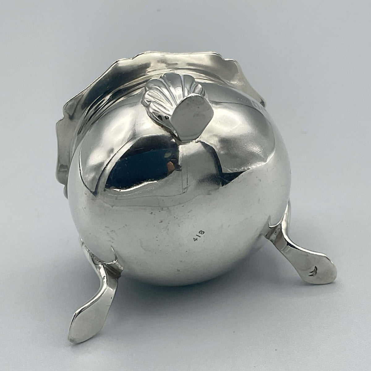 Antique 1908 Sterling Silver Salt Bowl and Rings Dish by Beeches Vintage, featuring intricate engraved design and vintage craftsmanship.