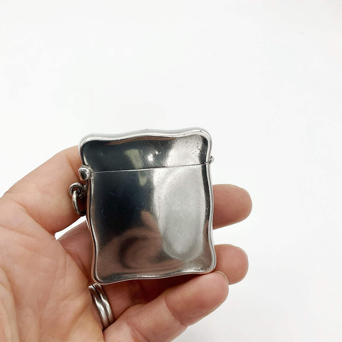 Antique  1908 Sterling Silver Vesta Case - Beeches Vintage