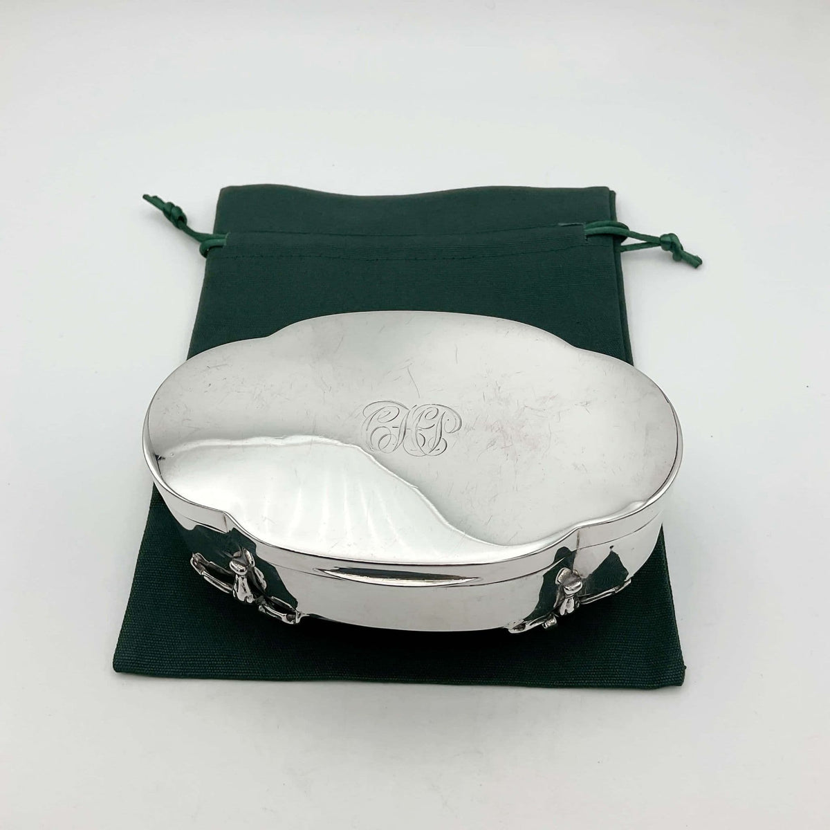 Antique 1918 Sterling Silver Jewellery Box - Beeches Vintage