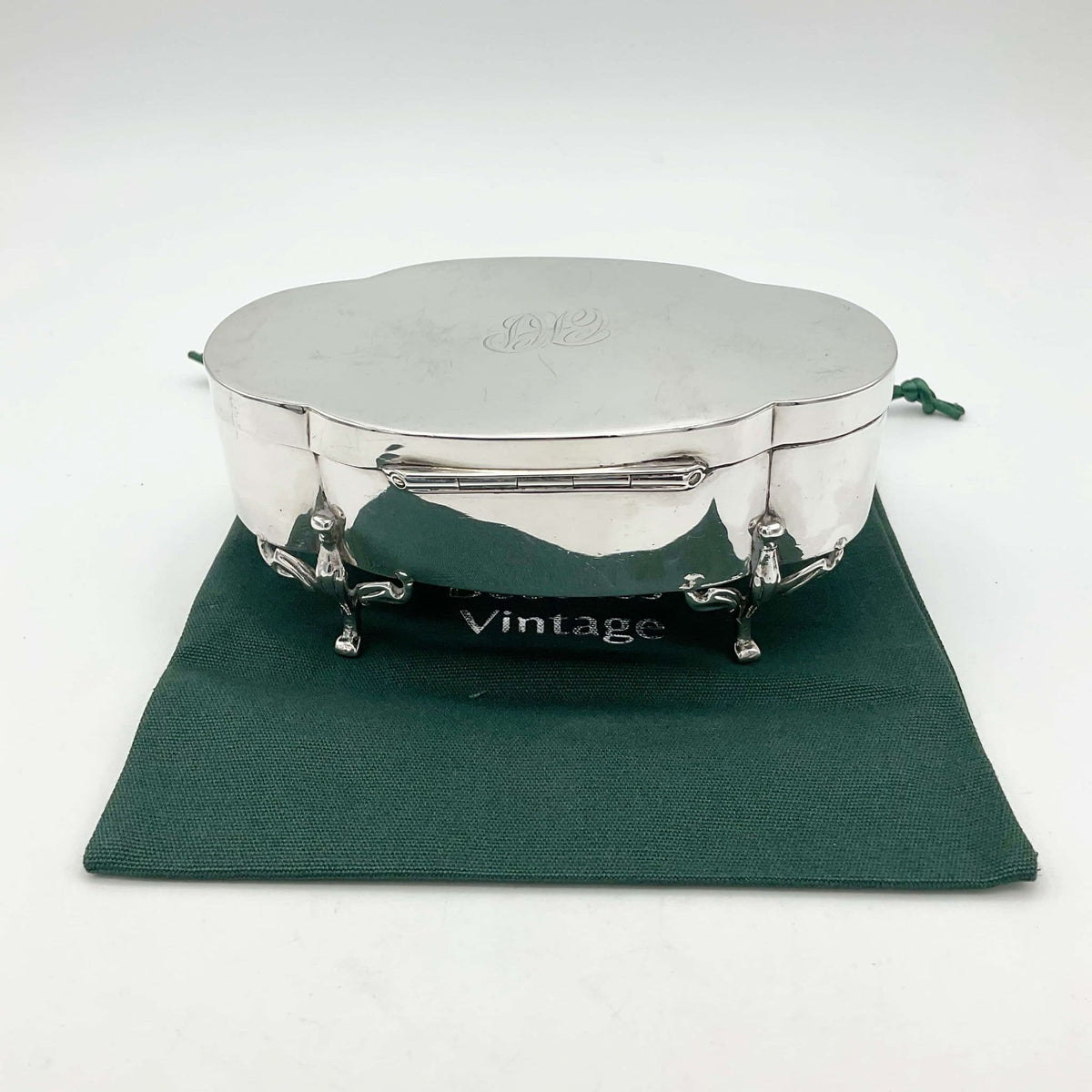 Antique 1918 Sterling Silver Jewellery Box - Beeches Vintage