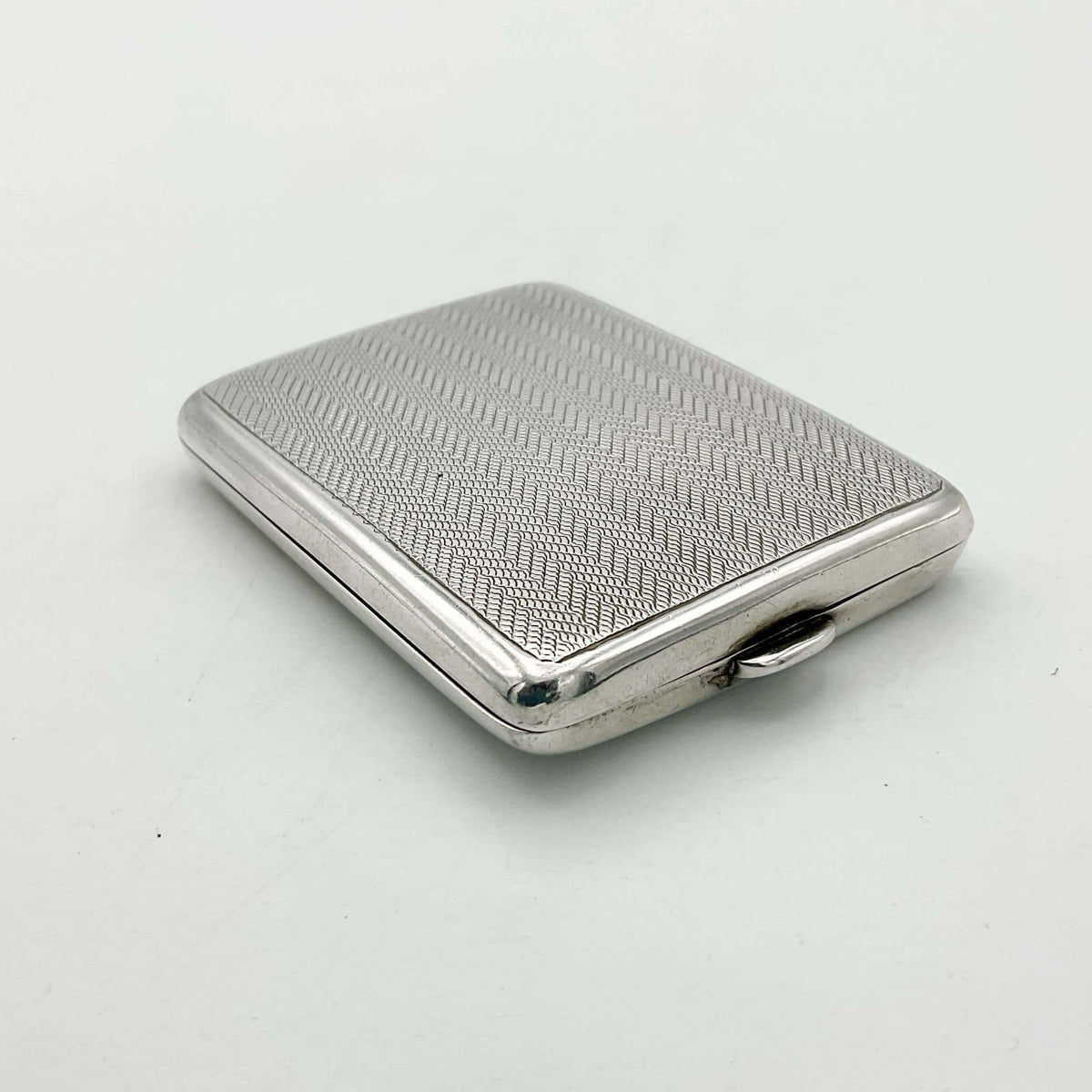Antique 1921 silver matchcase and matchbook holder with intricate vintage design, crafted by Beeches Vintage.