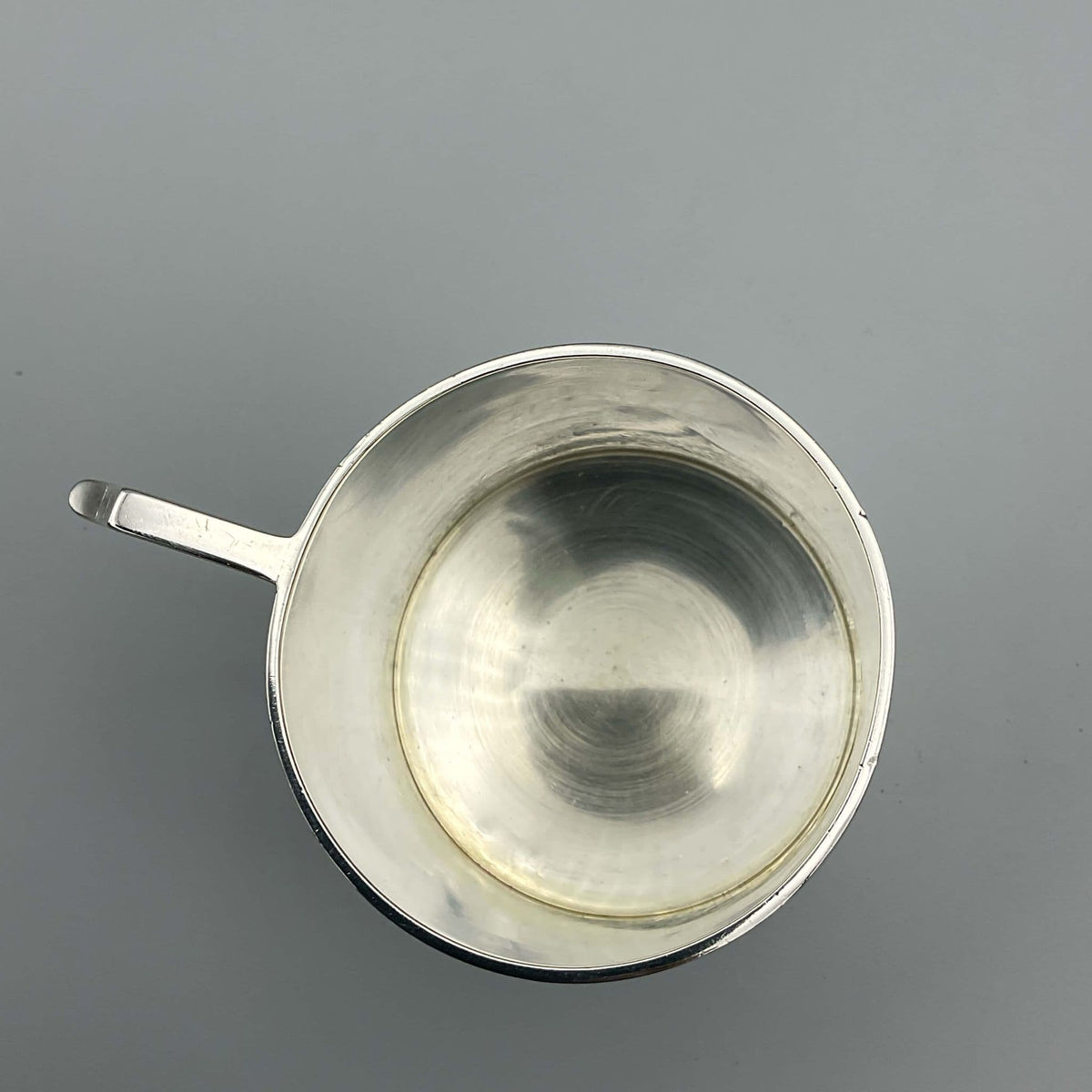 Antique Edwardian silver Christening Cup with hallmarks from 1907, ornate design, crafted by Beeches Vintage.