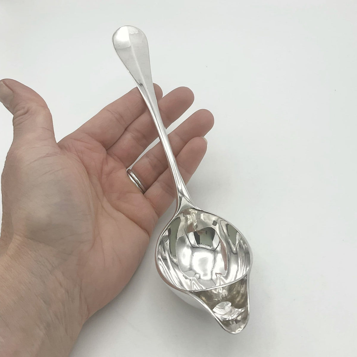 Antique French Silver Plated Gravy or Sauce Ladle - Beeches Vintage