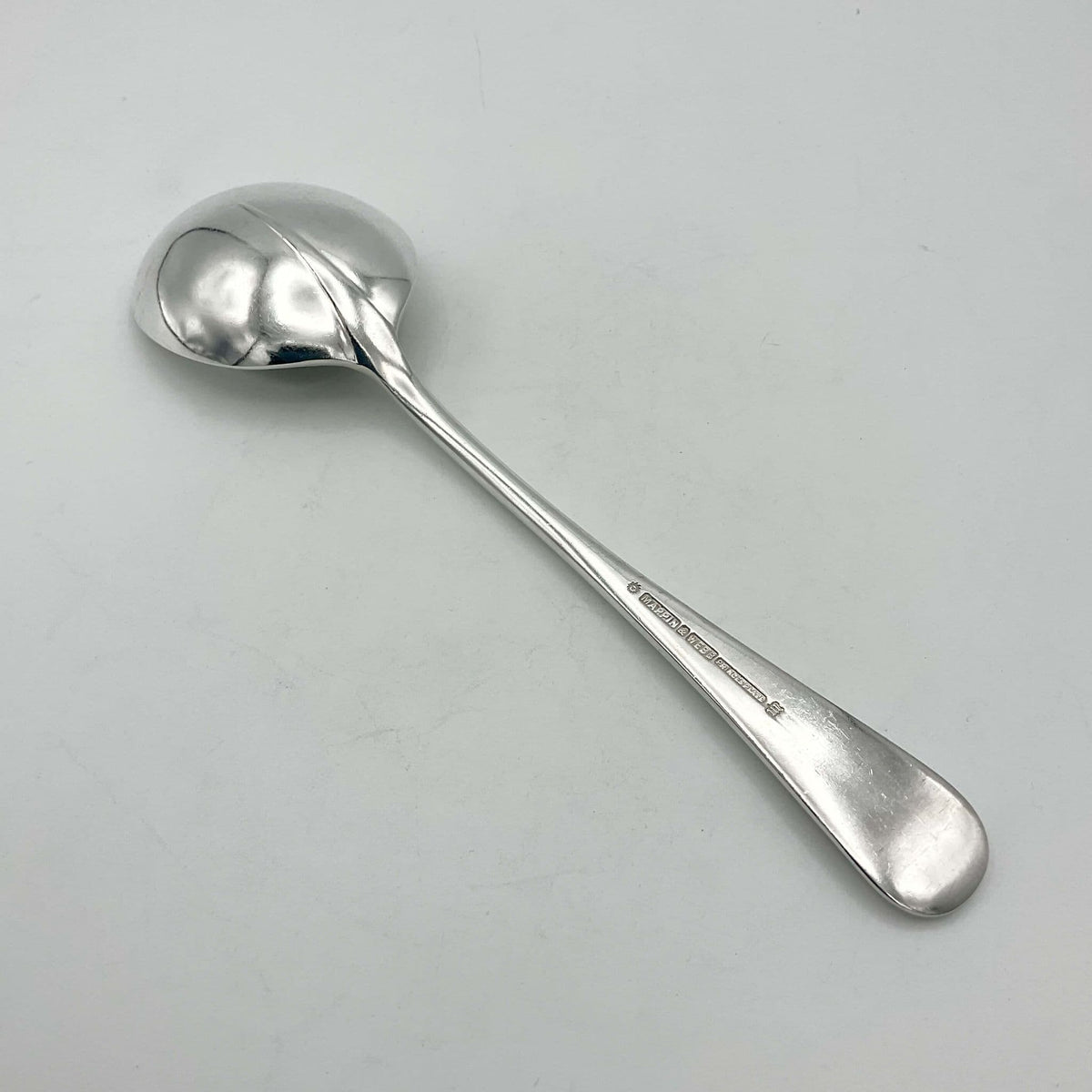Antique Mappin & Webb Silver Plated Soup Spoons Set - Beeches Vintage