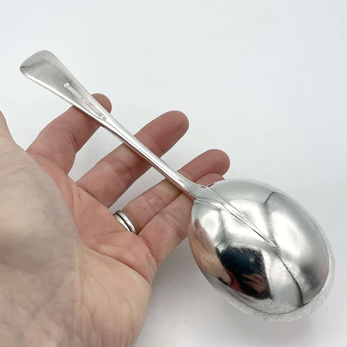 Antique Mappin & Webb Silver Plated Soup Spoons Set - Beeches Vintage
