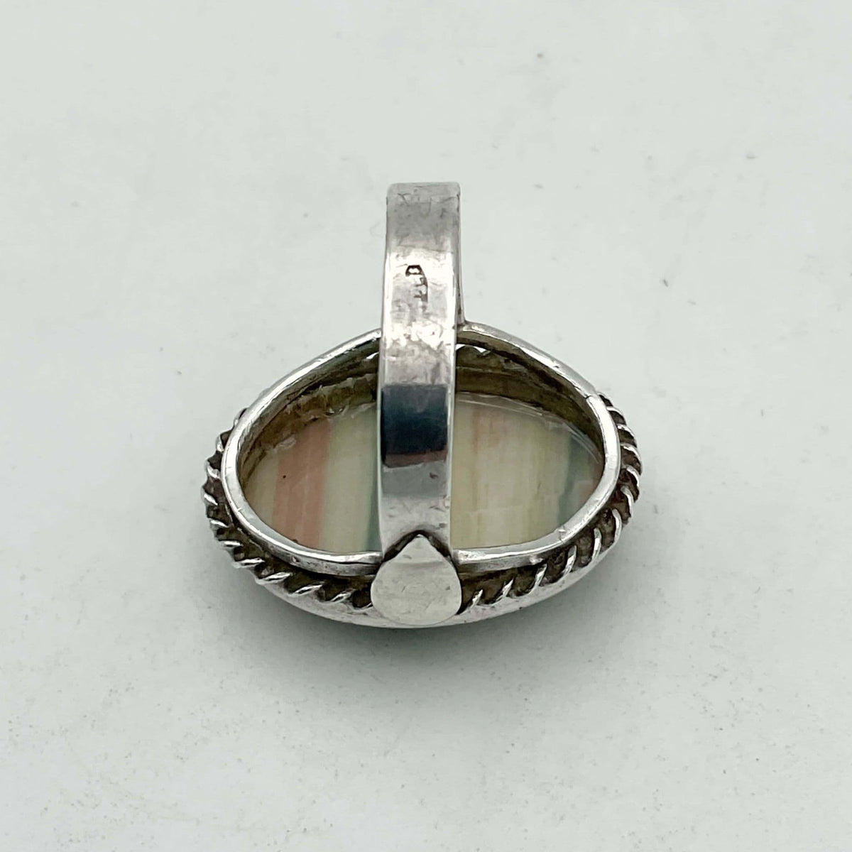 Banded Agate Silver Ring - Beeches Vintage