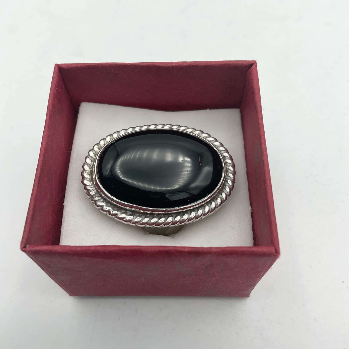 Black Onyx Silver Ring - Beeches Vintage