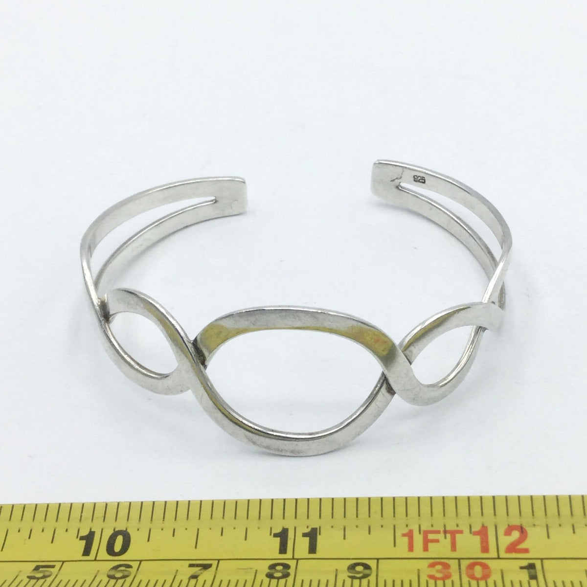 Boxed Sterling Silver Cuff Bangle Bracelet - Beeches Vintage