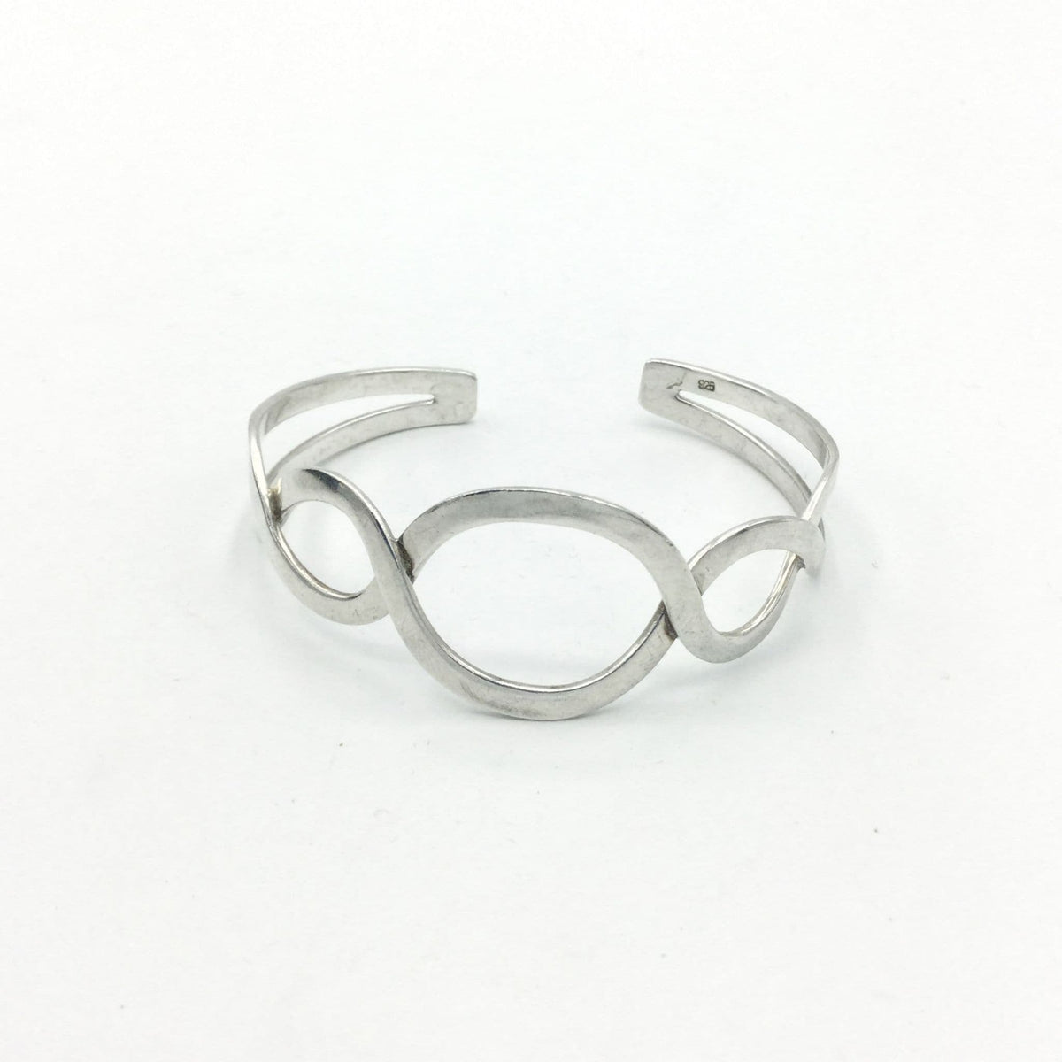 Boxed Sterling Silver Cuff Bangle Bracelet - Beeches Vintage