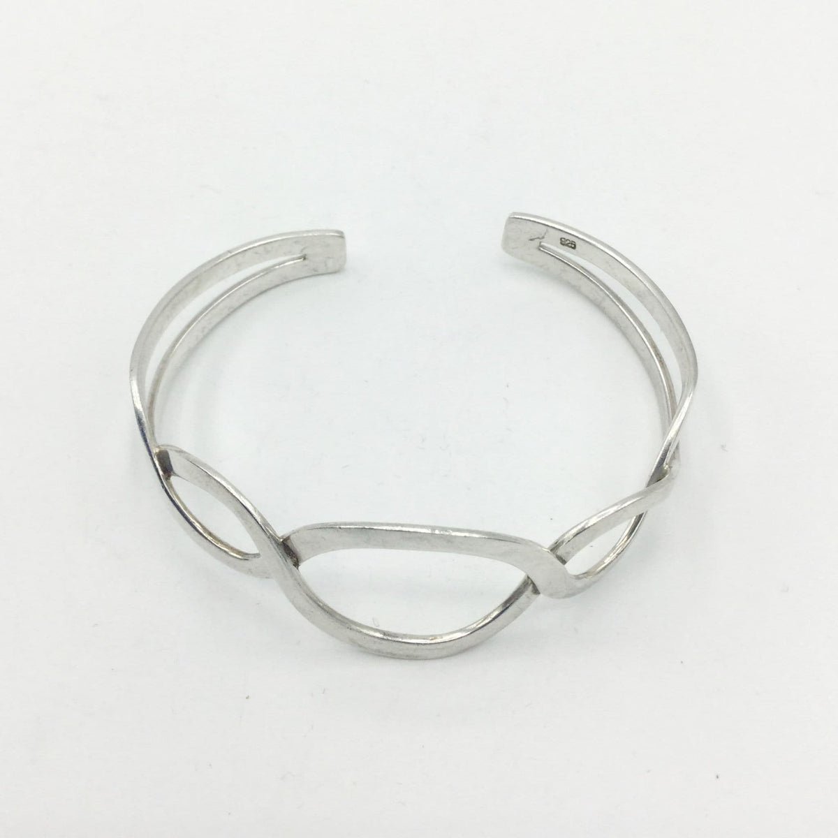 Boxed Sterling Silver Cuff Bangle Bracelet - Beeches Vintage