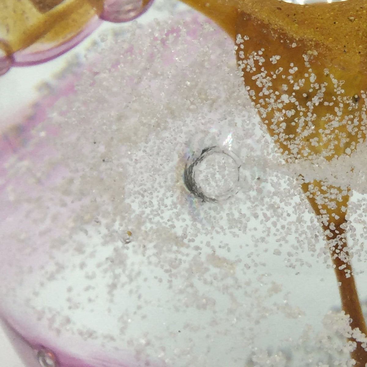 bubble in glass paperweight