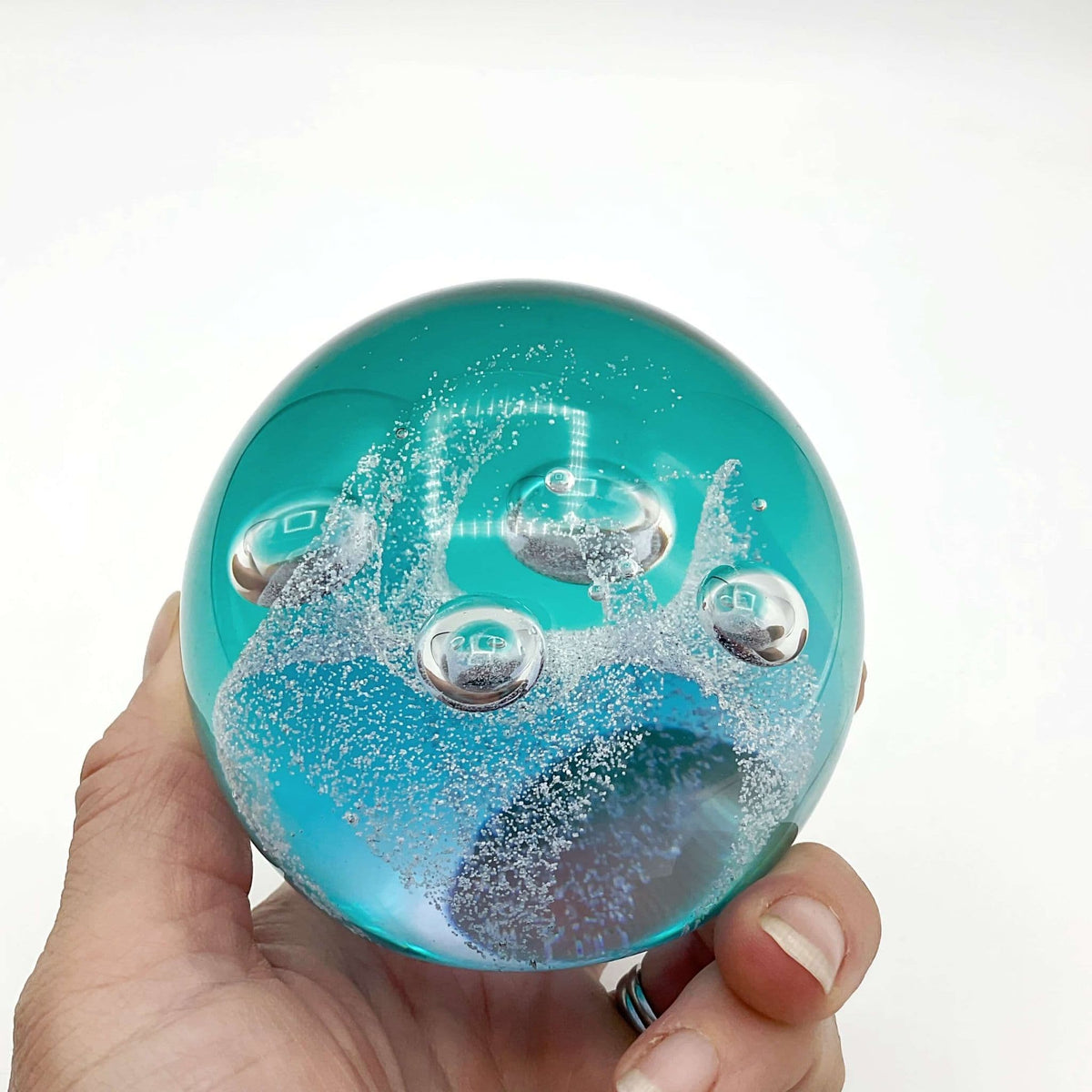 Caithness Glass Foursome Paperweight, collectible glass art with four detailed figures, by Beeches Vintage.