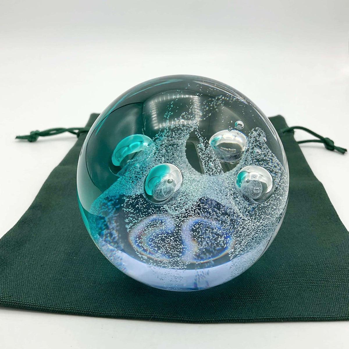 Caithness Glass Foursome Paperweight by Beeches Vintage, clear glass collectible featuring four intertwined figures.