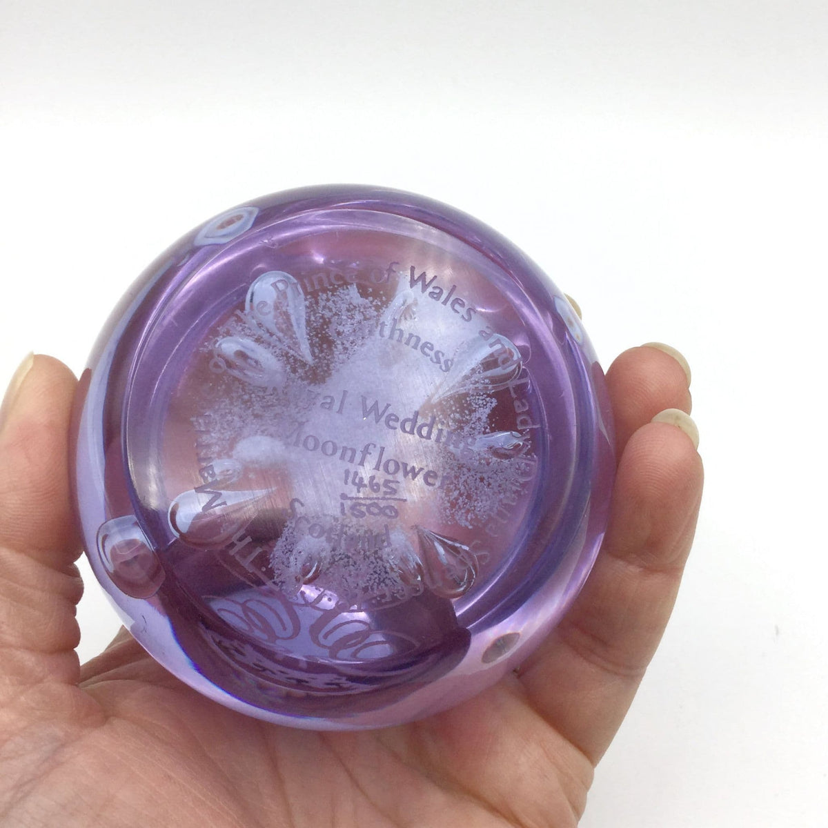 Caithness Moonflower Commemorative Paperweight - Beeches Vintage